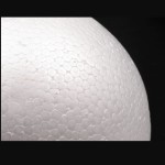 Polystyrene ball, white color, diameter 20 cm